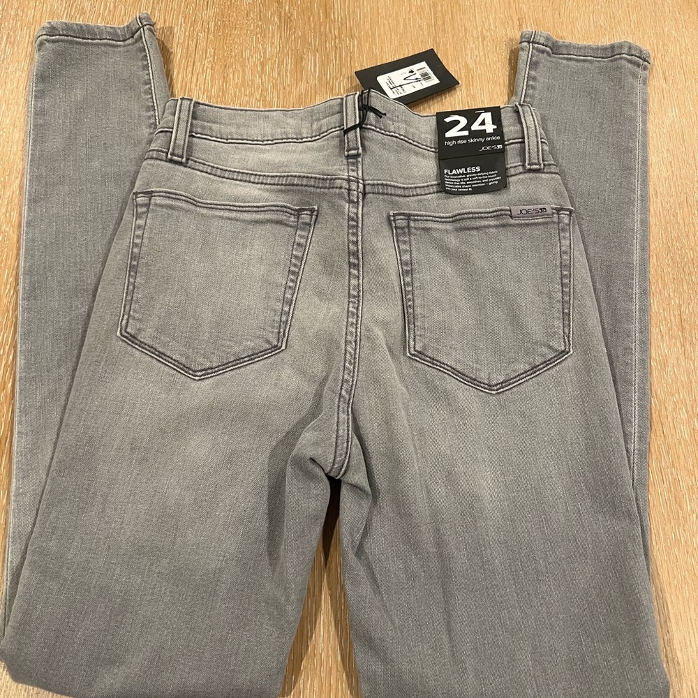 Joe’s High Rise Skinny Ankle Women's Gray Jeans, Size 24